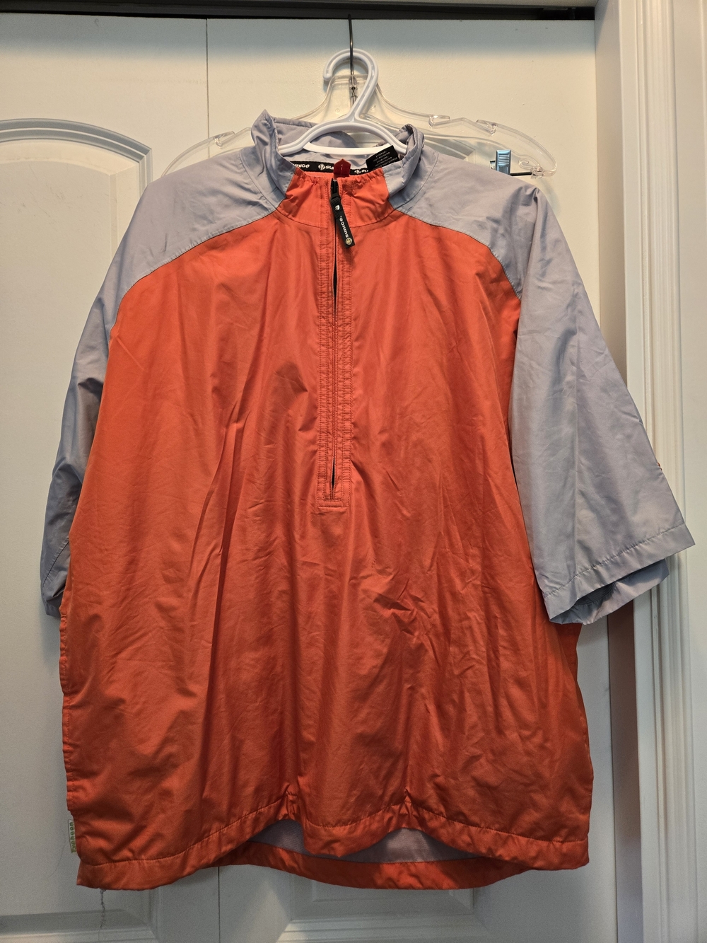 Sunice Typhoon Orange and Gray Short-Sleeve Half-Zip Pullover